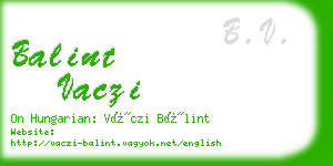 balint vaczi business card